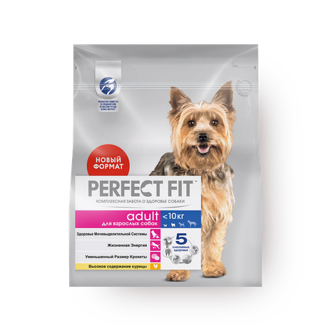Сухой корм для собак мелких и миниатюрных пород старше года Perfect Fit с курицей