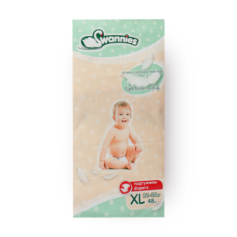 Подгузники ультратонкие Swannies XL 12-20 кг