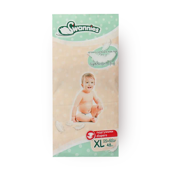 Подгузники ультратонкие Swannies XL 12-20 кг