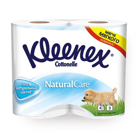 Туалетная бумага Kleenex Natural Care 3 слоя