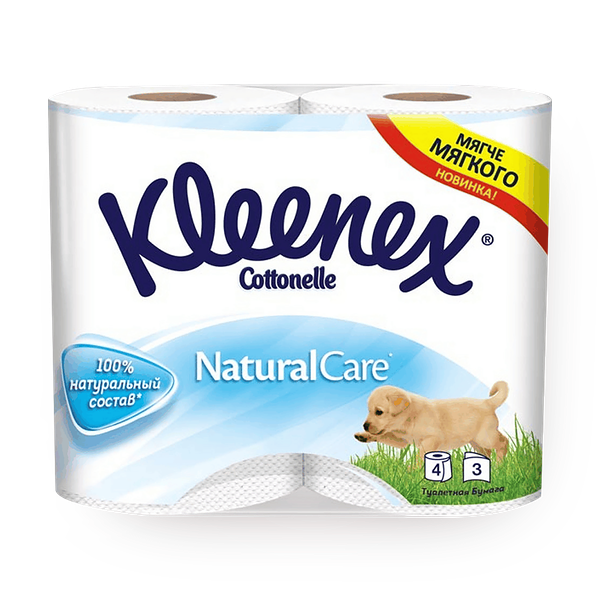 Туалетная бумага Kleenex Natural Care 3 слоя