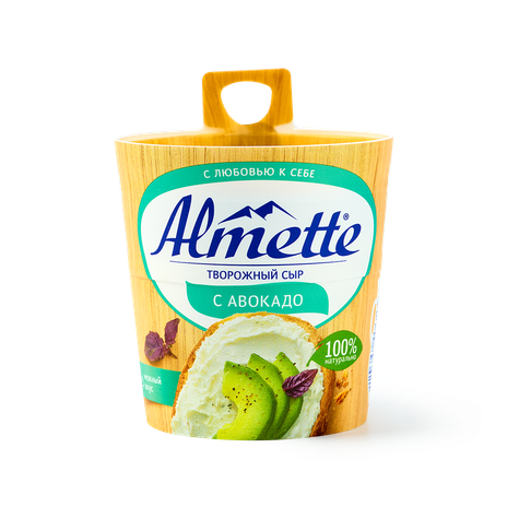 Сыр творожный Almette с авокадо 63%