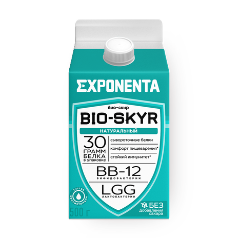 Напиток кисломолочный обезжиренный Exponenta Bio-Skyr 3 в 1 Натуральный