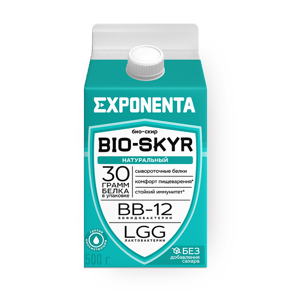 Напиток кисломолочный обезжиренный Exponenta Bio-Skyr 3 в 1 Натуральный