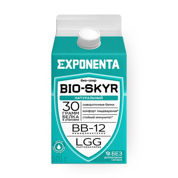 Напиток кисломолочный обезжиренный Exponenta Bio-Skyr 3 в 1 Натуральный