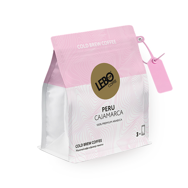 Кофе молотый в фильтр-пакете Lebo Cold Brew Coffee Peru