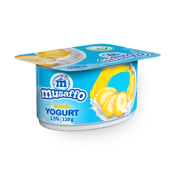 Йогурт Musaffo со вкусом банана 1,5%