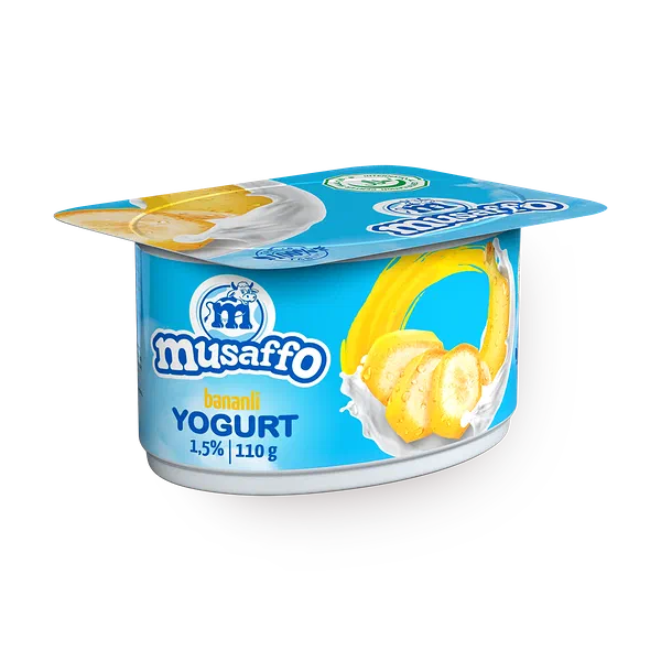 Йогурт Musaffo со вкусом банана 1,5%