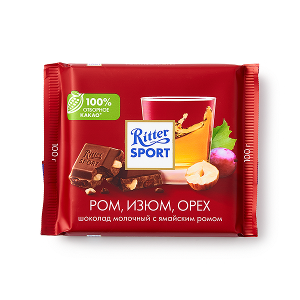 Шоколад молоч­ный Ritter Sport ром-изюм