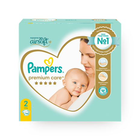 Подгузники Pampers Premium Care 2 размер 4-8 кг