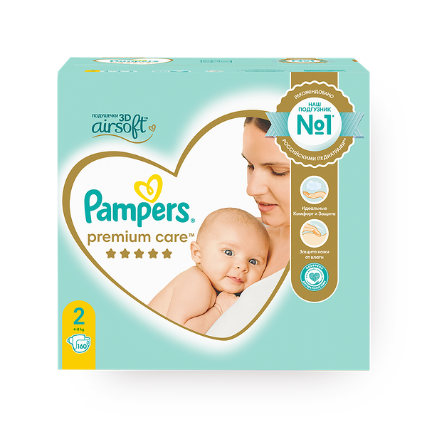 Подгузники Pampers Premium Care 2 размер 4-8 кг