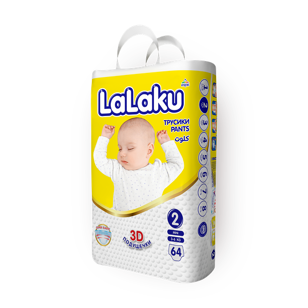 Подгузники-трусики Lalaku размер 2 3-6 кг