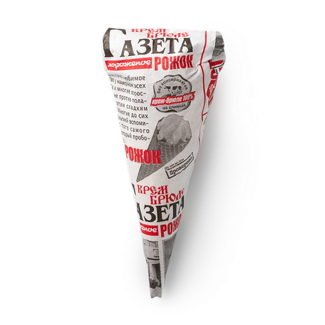 Мороженое «Газета» Крем-брюле