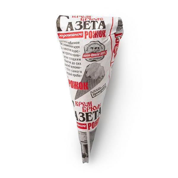 Мороженое «Газета» Крем-брюле