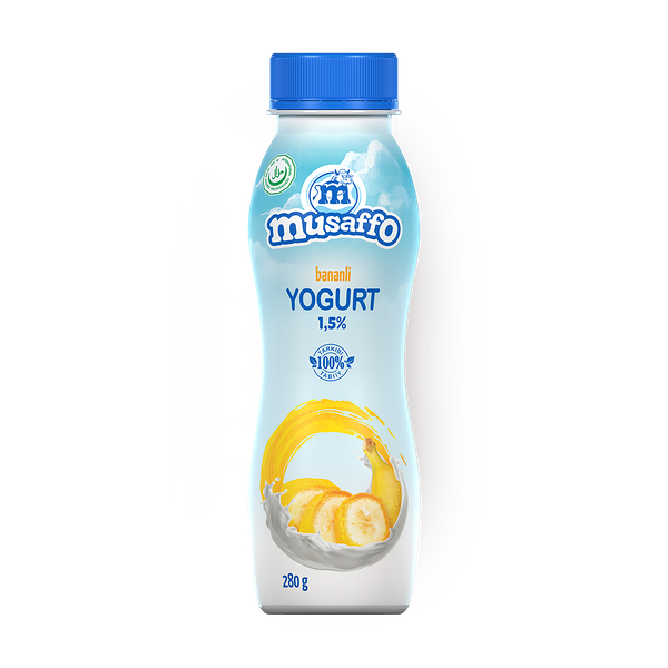 Йогурт питьевой Musaffo со вкусом банана 1,5%