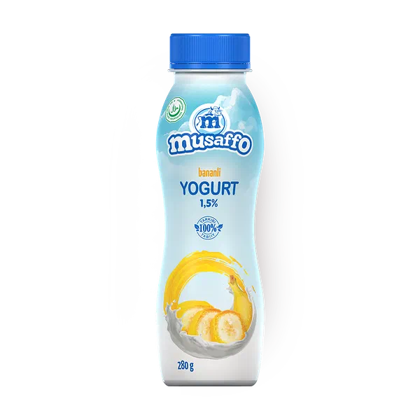 Йогурт питьевой Musaffo со вкусом банана 1,5%