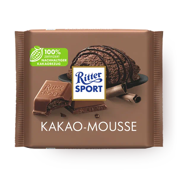 Шоколад молочный Ritter Sport с начинкой, альпийским молоком и какао