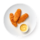 Малая порция стрипсы с сырным соусом , 3 шт