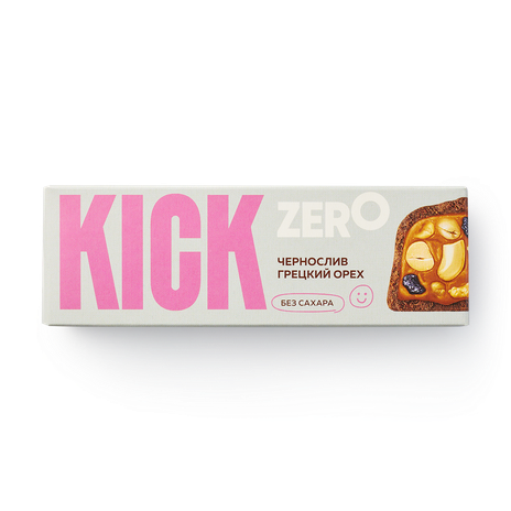 Батончик Kick с черносливом и грецким орехом без сахара