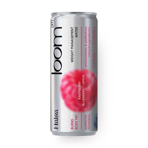 Вода витаминизированная Loom для похудения со вкусом малина-черника-лимон газированная