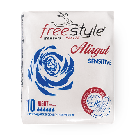 Прокладки женские гигиенические Free Style Atirgul Sensitive night