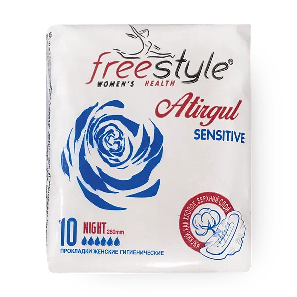 Прокладки женские гигиенические Free Style Atirgul Sensitive night