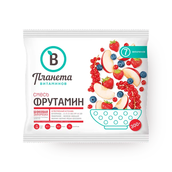 Смесь фруктово-ягодная Фрутамин «Планета витаминов» замороженная