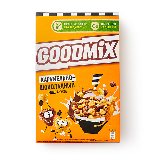 Готовый завтрак Goodmix карамельно-шоколадный микс вкусов