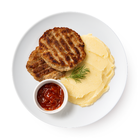 Котлеты куриные с пюре Cha-Cha-Cha