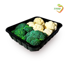 Broccoli and cauliflower, packed