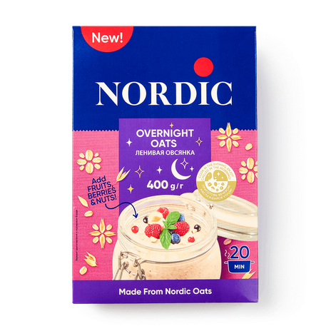 Хлопья овсяные Ленивая овсянка Nordic