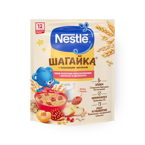 Каша мультизлаковая Nestle Шагайка яблоки