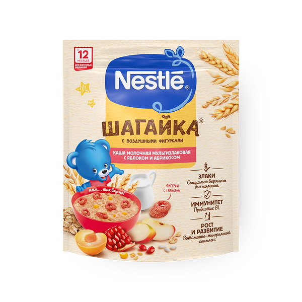 Каша мультизлаковая Nestle Шагайка яблоки
