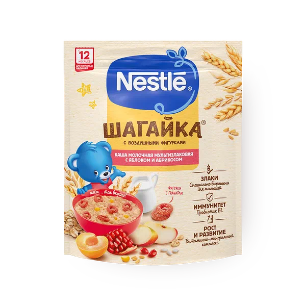Каша мультизлаковая Nestle Шагайка яблоки
