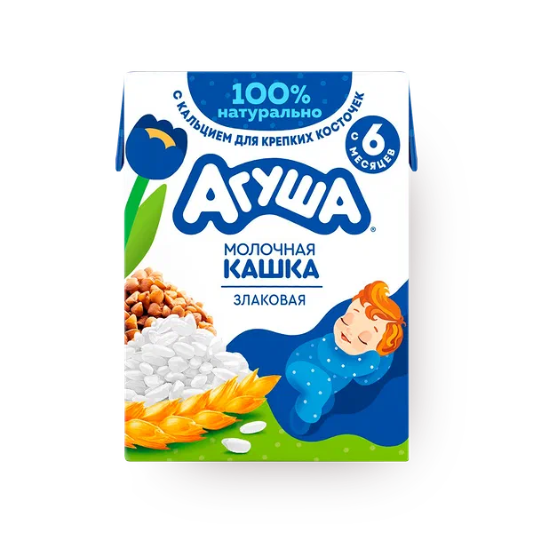Каша детская 1.8% молочно-злаковая «Агуша» с 6 месяцев