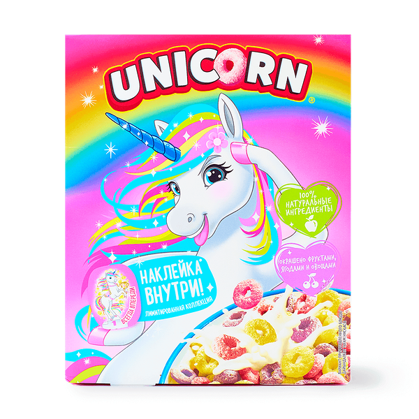 Колеч­ки радуж­ные Unicorn фрукто­вый вкус