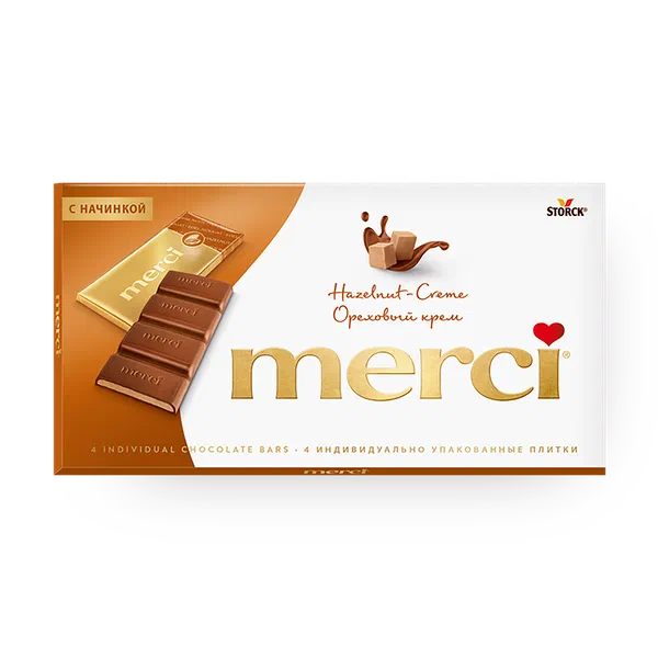 Конфеты шоколадные Ореховый крем Merci
