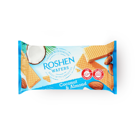 Waffle with coconut and almond flavor Roshen