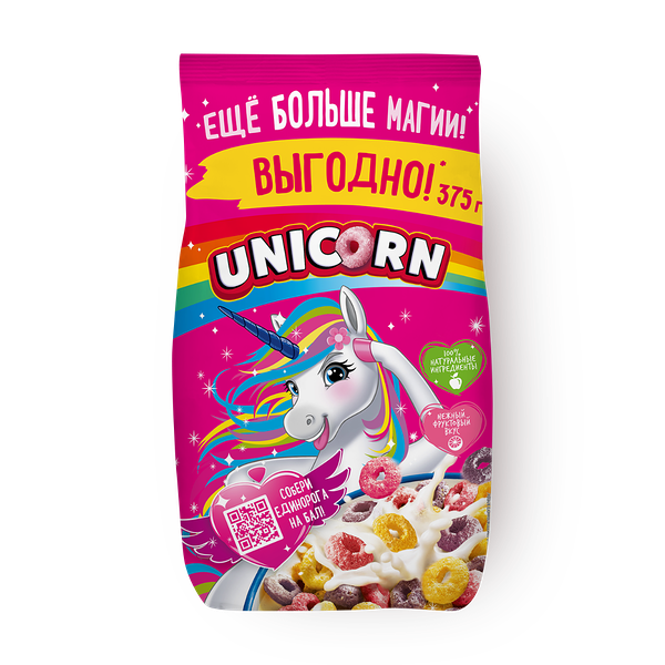 Колеч­ки радуж­ные Unicorn фрукто­вый вкус