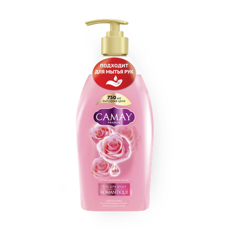 Гель для душа Camay Romantique с ароматом алых роз
