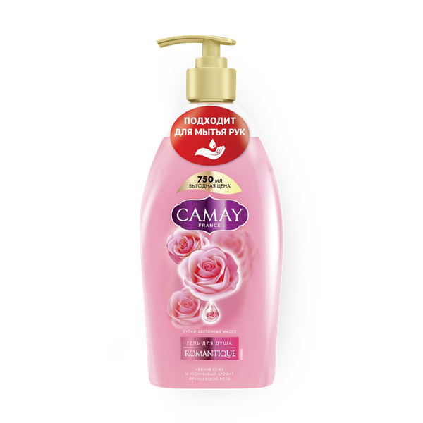 Гель для душа Camay Romantique с ароматом алых роз