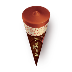 Magnum vanilla with chocolate chips ice cream cone