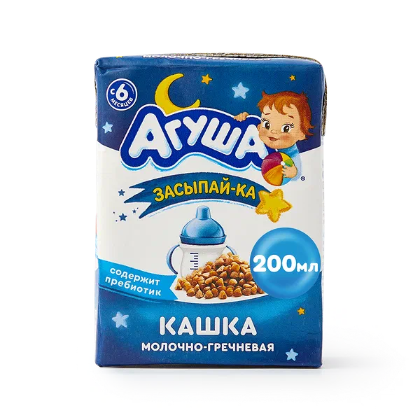 Кашка молочно-гречневая «Агуша» с 6 месяцев