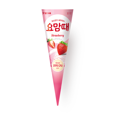 Мороженое Binggrae Cone Melona Binggrae клубника