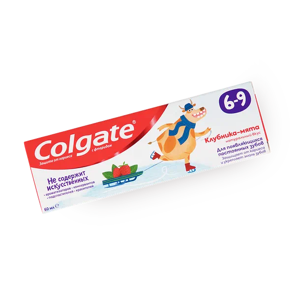 Зубная паста детская Colgate Клубника-мята от 6 до 9 лет