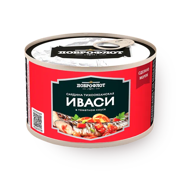 Сардина иваси тихоокеанская «Доброфлот» в томатном соусе