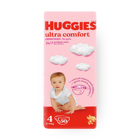 Подгузники Huggies Ultra Comfort Jumbo 4 для девочек