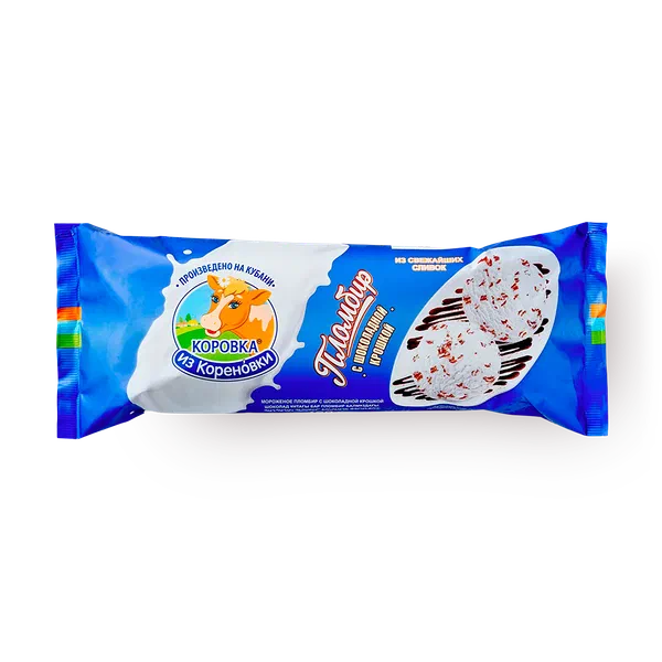 Мороженое пломбир «Коровка из Кореновки» шоколадная крошка