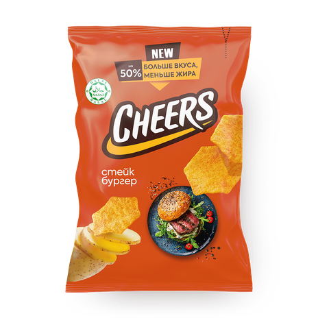 Чипсы картофельные Cheers со вкусом Стейк бургер