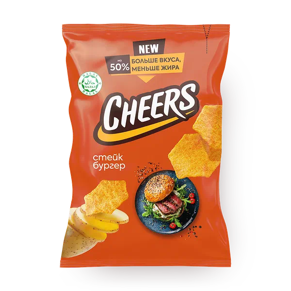 Чипсы картофельные Cheers со вкусом Стейк бургер